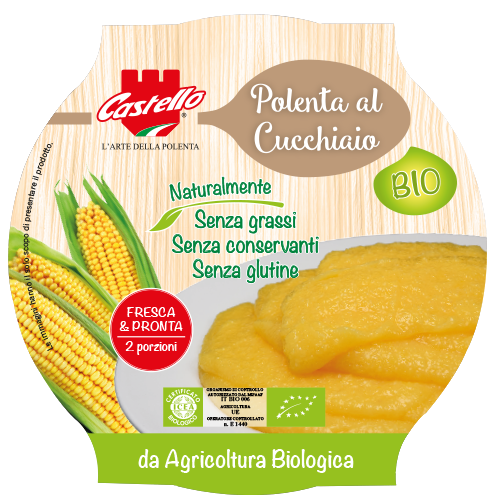 Polenta al Cucchiaio biologica in formato ciotola da 350 grammi