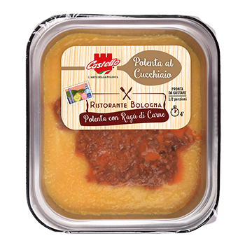 Polenta al Cucchiaio con ragù in formato vaschetta da 350 grammi