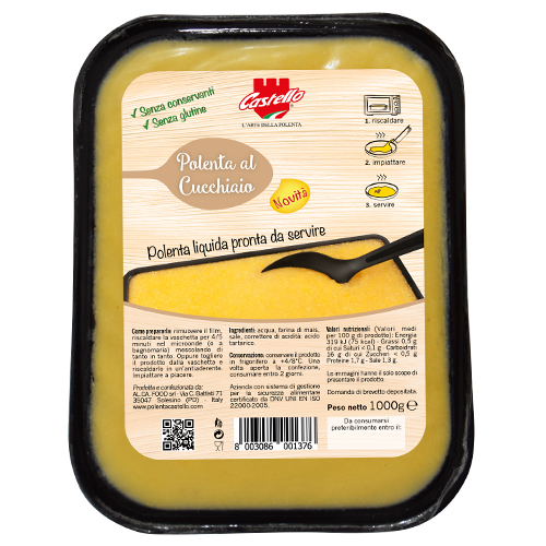 Polenta al Cucchiaio in formato vaschetta da 1000 grammi