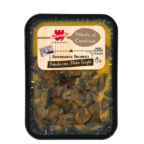 Polenta al Cucchiaio in formato vaschetta da 350 grammi